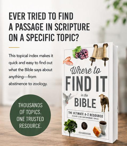 Where to Find It in the Bible | A–Z Bible Topic Guide